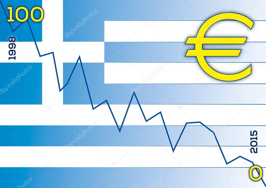 greek flag and greek economy