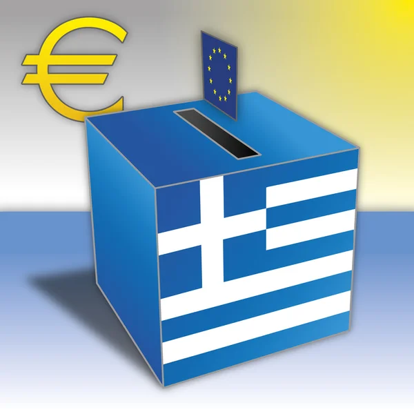 希腊表决全民投票 — 图库矢量图片