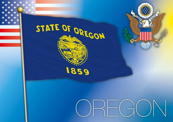 Bandiera dell'Oregon — Vettoriale Stock