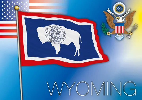ワイオミング州の旗 — ストックベクタ
