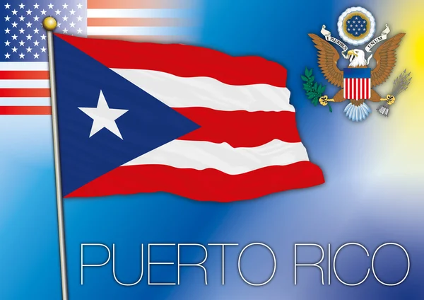 Porto Rico Drapeau — Image vectorielle