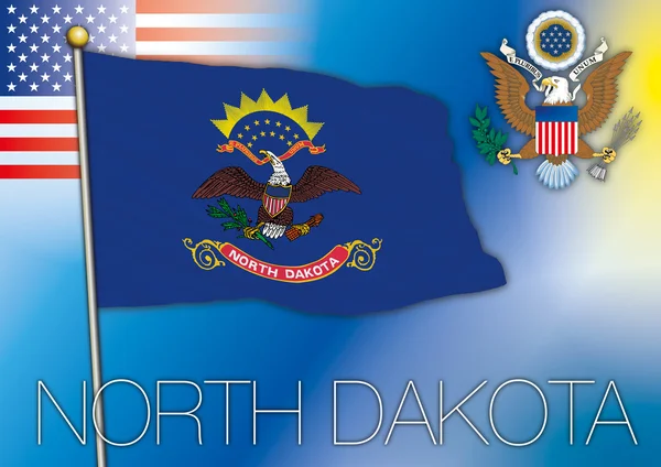 North dakota flag — Stock Vector