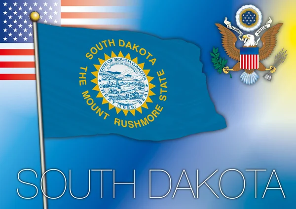 South dakota flag — Stock Vector