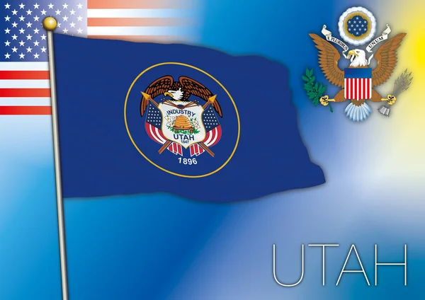 Bandera de Utah — Vector de stock