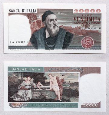Tiziano vecellio Lirası banknot