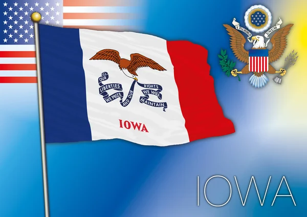 Iowa vlajka — Stockový vektor
