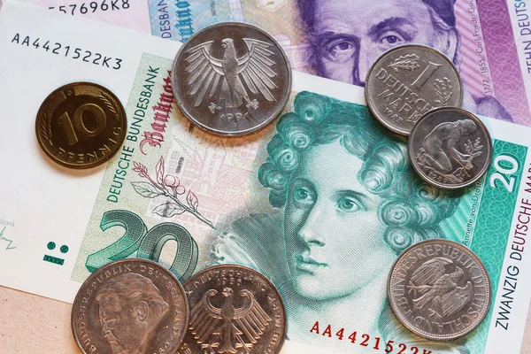 ドイツ古いマーク通貨 — ストック写真