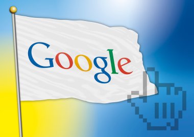 Google bayrak el simgesi, vektör çizim ile