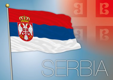 serbia flag clipart