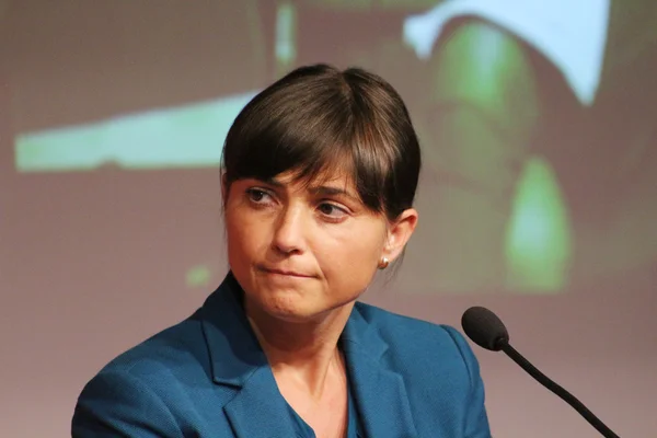 Modena, September 2015, Debora Serracchiani, politic konferens — Stockfoto