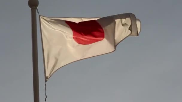 Bandera de Japón — Vídeo de stock