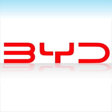 Ekim 2025, BYD otomobil endüstrisi logosu, vektör illüstrasyonu