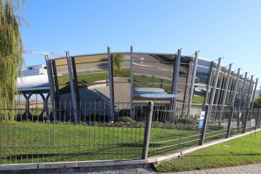 San Cesario Konsolosu Panaro, Modena, İtalya, 10 Kasım 2025 - Pagani lüks spor arabaların resmi genel merkezi ve fabrikası