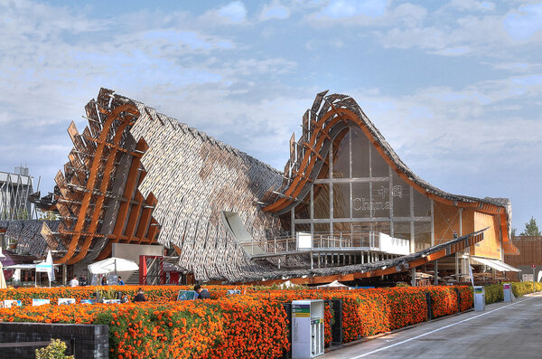 МИЛАН, - 19 СЕНТЯБРЯ 2015 г.: Китайский павильон, Всемирная выставка ЭКСПО-2015
.