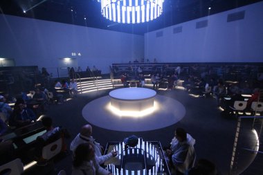 Milan, - 19 Eylül 2015: Japonya Pavyonu, Expo 2015 dünya sergisi.