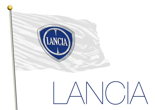 Lancia coches bandera en el viento — Archivo Imágenes Vectoriales