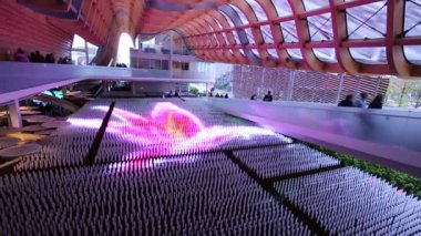 Milan - 19 Eylül 2015: Çin Pavyonu, Expo 2015 dünya sergisi