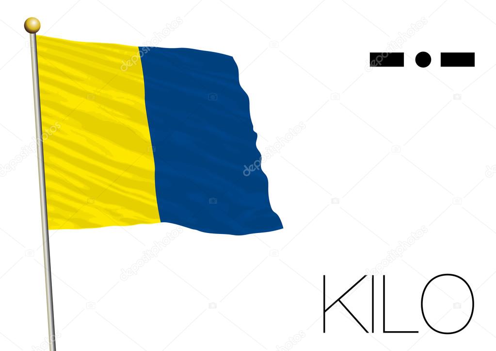 Kilo flag, International maritime signal — Stock Vector © frizio 87693930