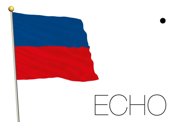 Eco bandera, señal marítima internacional — Vector de stock