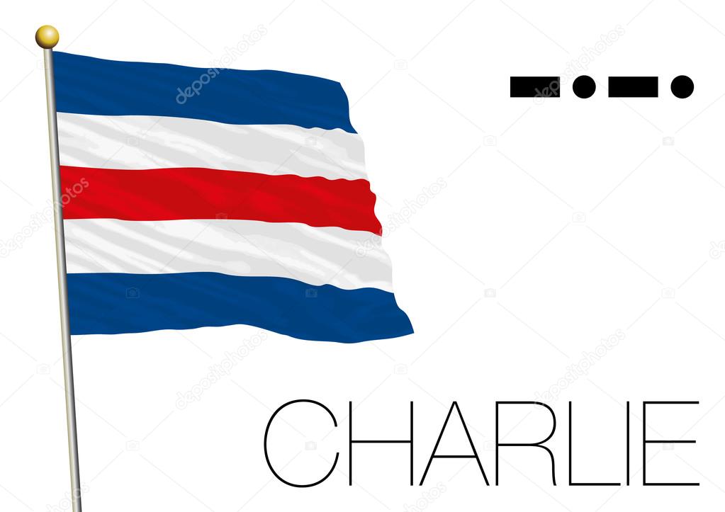 Charlie flag, International maritime signal — Stock Vector © frizio