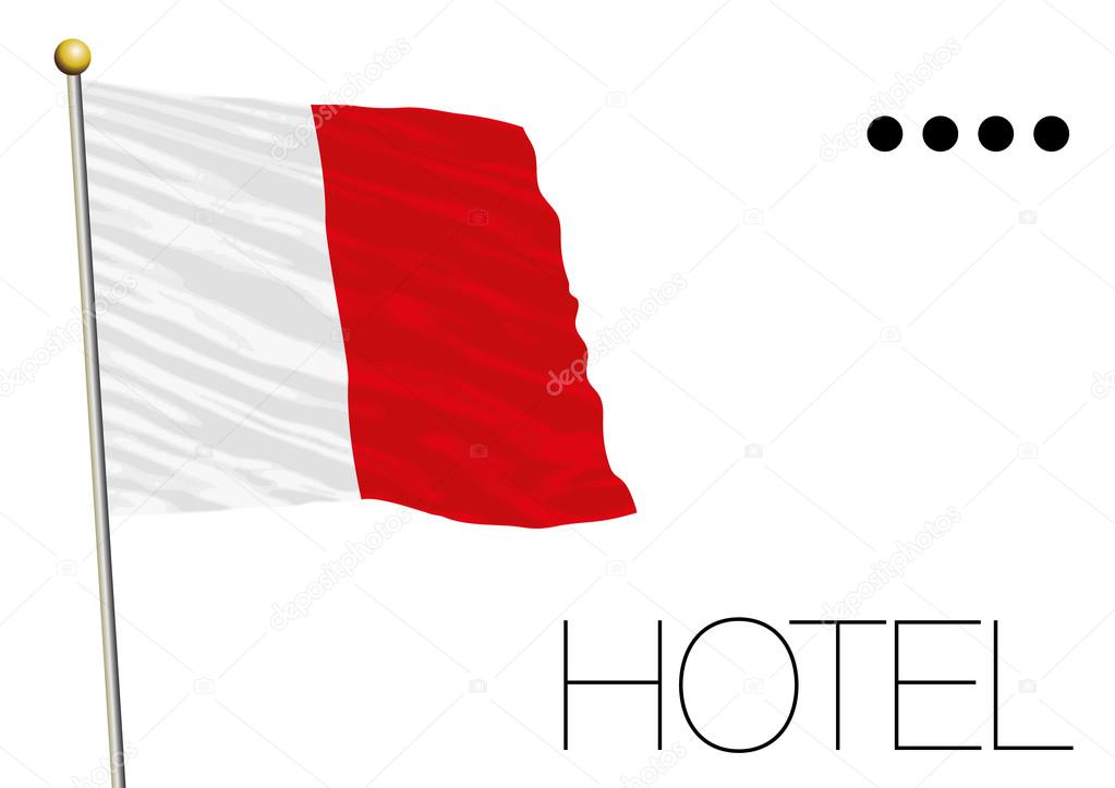 bandera del hotel, señal marítima internacional 2023