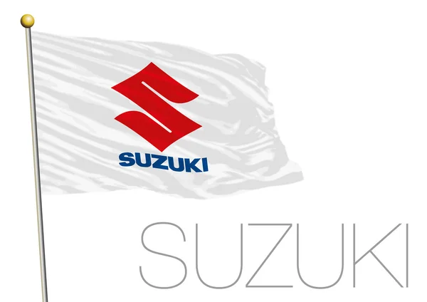 Drapeau Suzuki isolé sur fond blanc — Image vectorielle