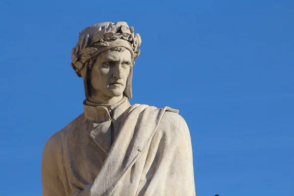 Dante alighieri monumento, florencia, italia, detalle — Foto de Stock