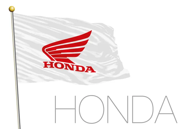 Honda motocicleta bandeira de corrida, ilustração vetorial —  Vetores de Stock