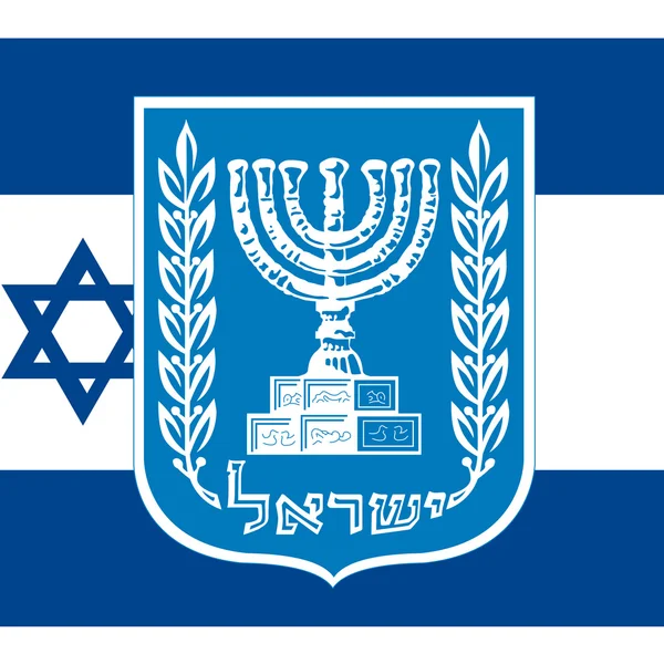 Israel kappa arm och flagga — Stock vektor