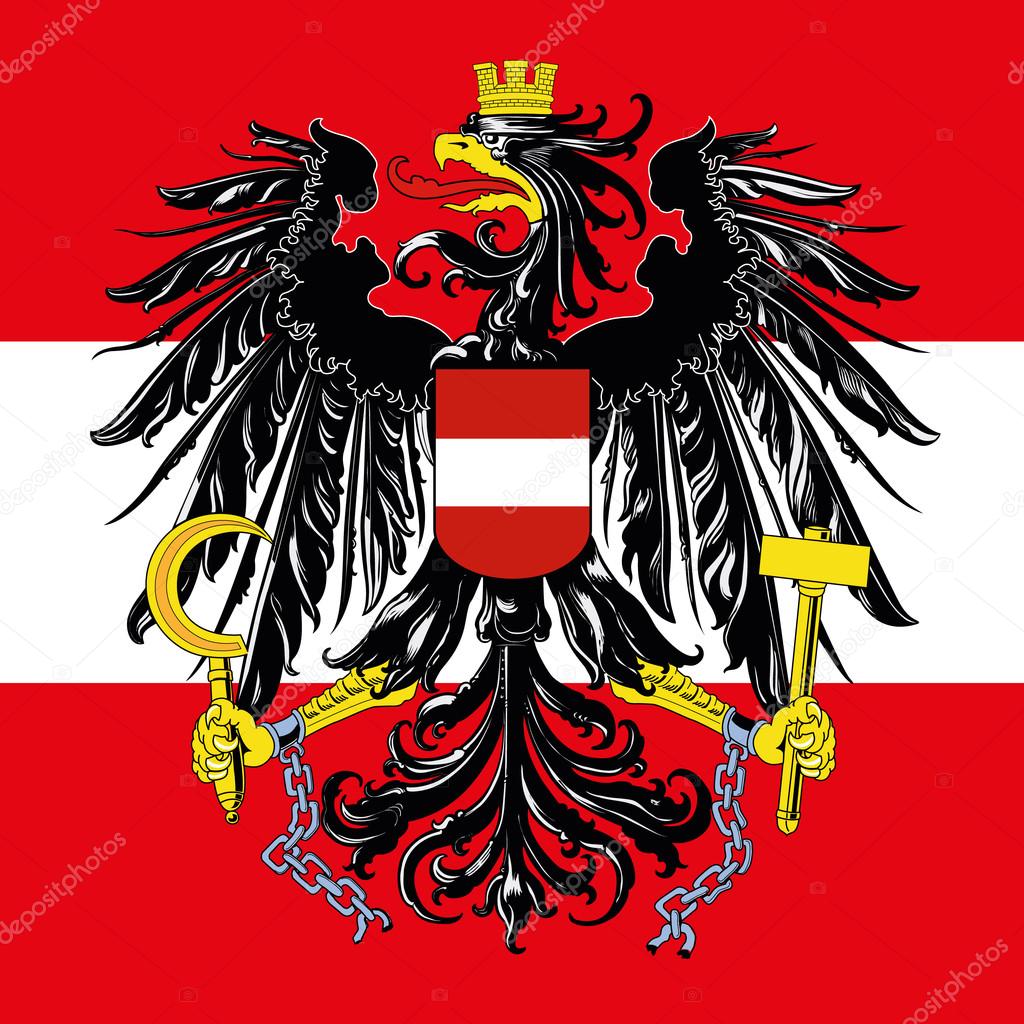 austria coat of arm and flag