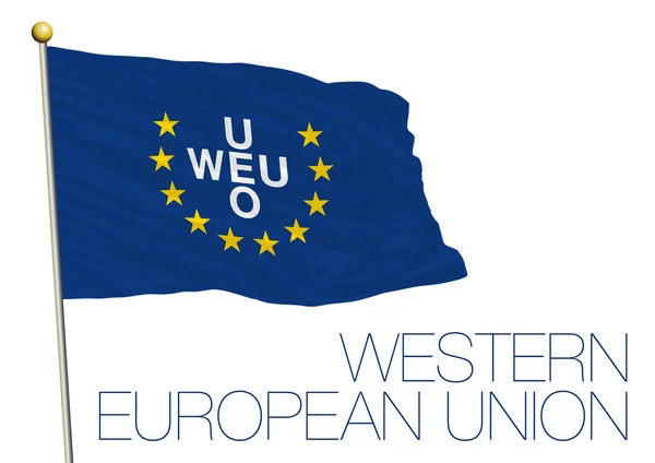 Ueo Nyugat-európai, Nyugat európai uniós zászlót — Stock Vector