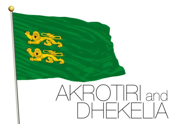 Bandiera akrotiri e dhekelia isolata sullo sfondo bianco — Vettoriale Stock