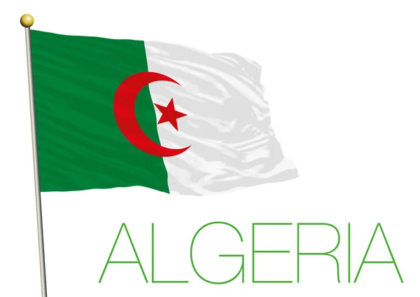 Bandeira algeria isolado no fundo branco — Vetor de Stock