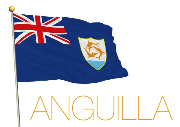 Anguilla flagga isolerat på den vita bakgrunden — Stock vektor