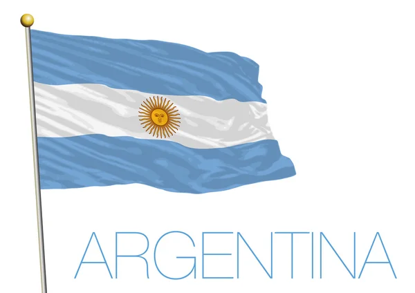 Argentina flagga isolerat på den vita bakgrunden — Stock vektor