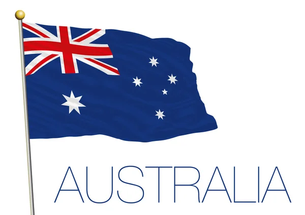 Bandera australia aislada sobre el fondo blanco — Vector de stock