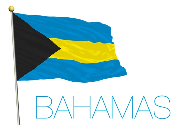 Прапор Багамських островів ізольовано на білому тлі — стоковий вектор