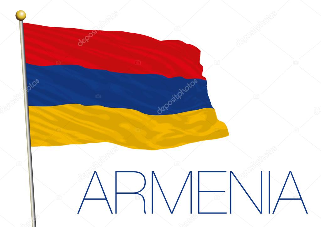 armenia flag isolated on the white background