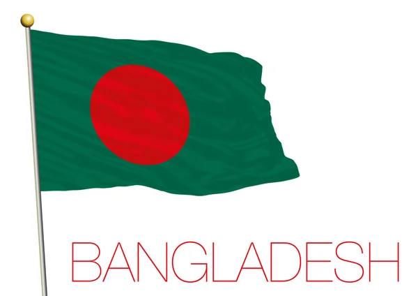 Bangladesh Flagge isoliert auf dem weißen Hintergrund — Stockvektor