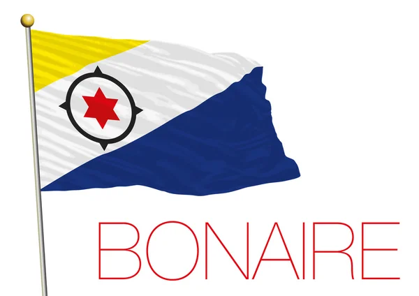 Bonaire Flagge isoliert auf weißem Hintergrund — Stockvektor