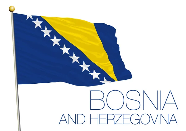 Flaga Bośni i Hercegowiny na białym tle na białym tle — Wektor stockowy