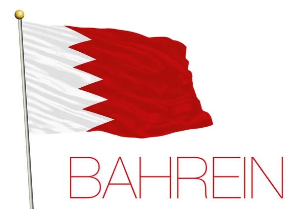 Bandiera bahrain isolata sullo sfondo bianco — Vettoriale Stock