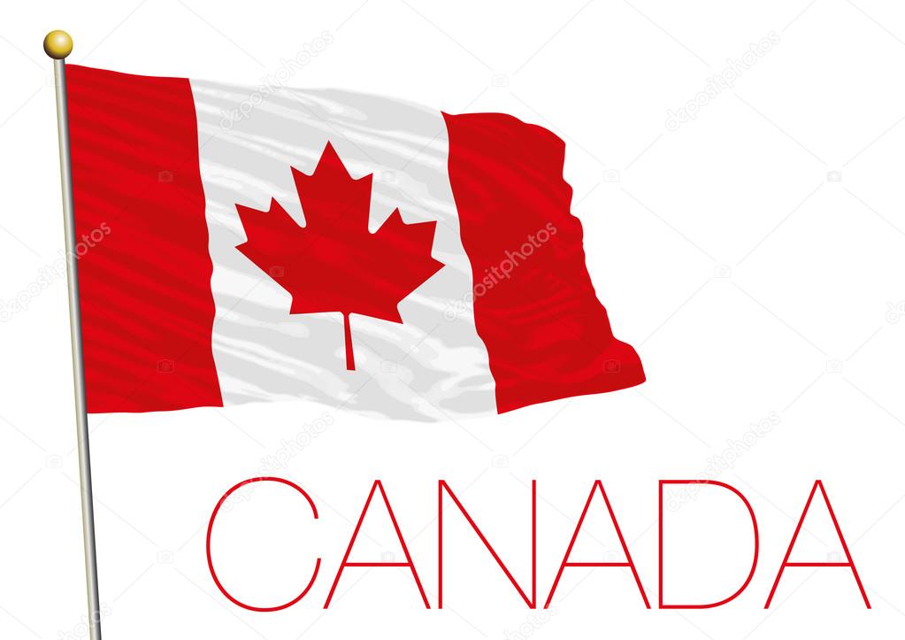 canada flag isolated on the white background