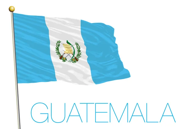 Guatemala flagga isolerat på den vita bakgrunden — Stock vektor