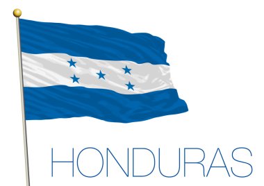 Beyaz arka plan üzerinde izole honduras bayrağı