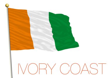 ivory coast flag isolated on the white background clipart