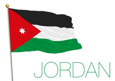 jordan flag isolated on the white background clipart