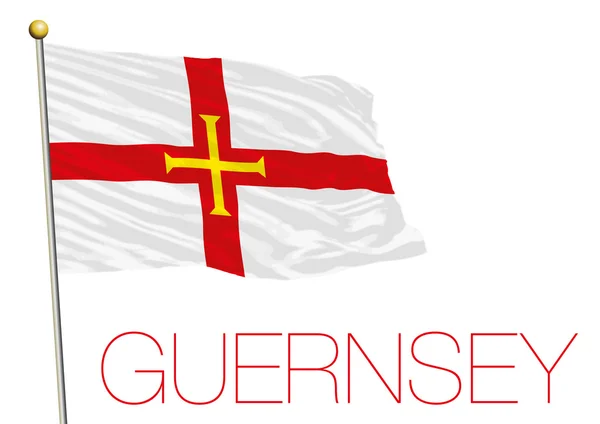 Bailiwick de guernsey bandera aislada sobre el fondo blanco — Vector de stock