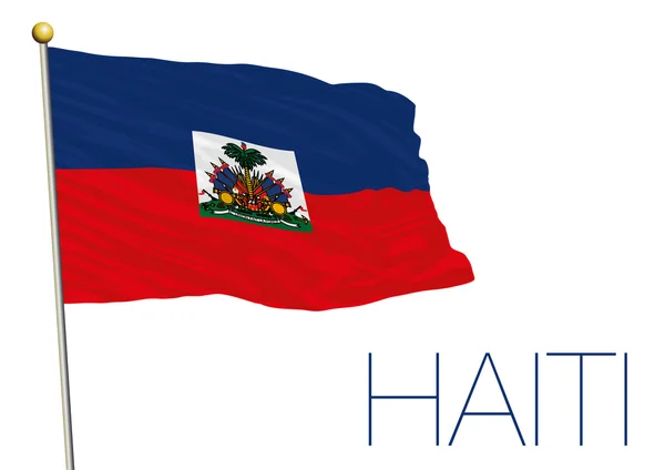 Haitianische Flagge isoliert auf weißem Hintergrund — Stockvektor
