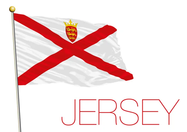 Vogt der Jersey-Insel-Flagge, isoliert auf weißem Hintergrund — Stockvektor